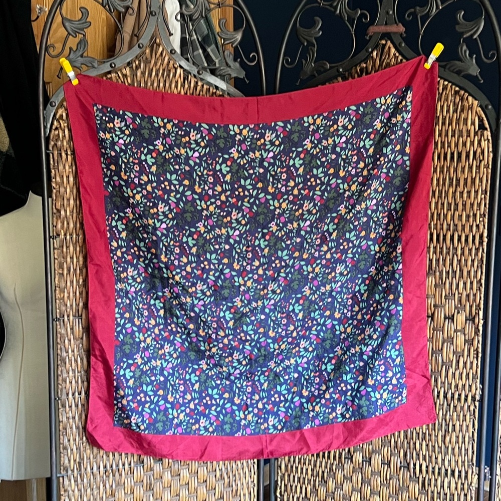 Vintage Acrylic Vibrant Patterned Scarf
